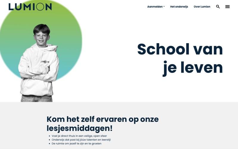 Lumion, schoolwebsite Amsterdam